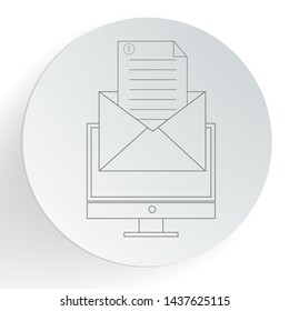 Email marketing concept icon. Vector illustration.