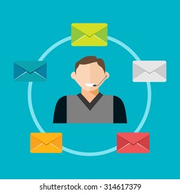 Email marketing concept illustration.