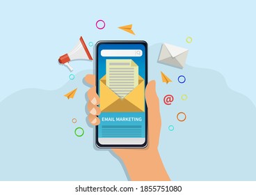 Email marketing concept vector illustration