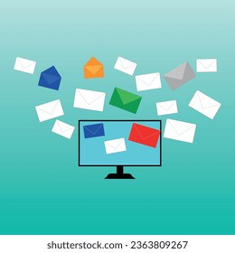 Email marketing concept. Vector illustration.