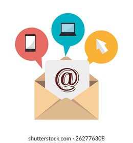 Email marketing design, vector illustration.
