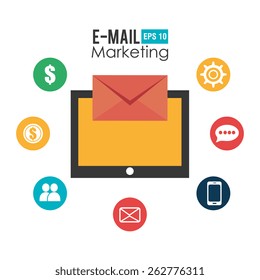 Email marketing design, vector illustration.