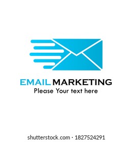 Email marketing or fast mail logo template illustration