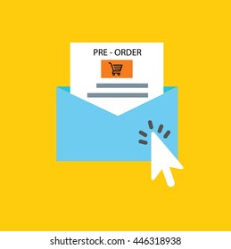 email marketing , flat design