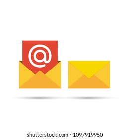 E-mail Marketing flat style, colorful, vector icon for info graphics, websites, mobile and print media. Vector stock illustration.