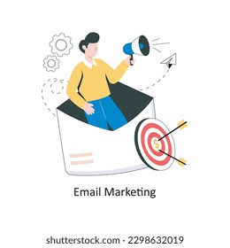 Email Marketing Flat Style Design Vector illustration. Stock illustration