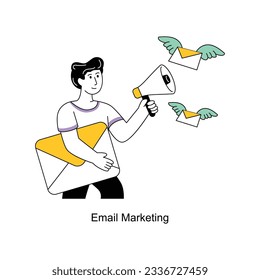 Email marketing  Flat Style Design Vector illustration. Stock illustration