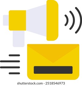 Email Marketing Flat Vector Icon Design