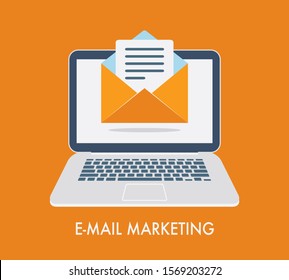 Email marketing Icon. E-mail advertising and media, Vector mail