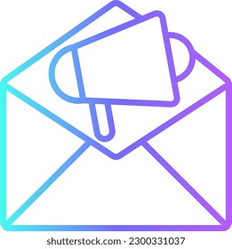 Email Marketing icon with blue duotone style. web, message, mail, address, internet, envelope, letter. Vector illustration
