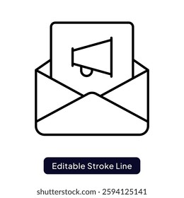Email Marketing Icon for Effective Digital Outreach and Engagement
