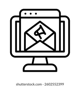 Email Marketing Icon Element for Design