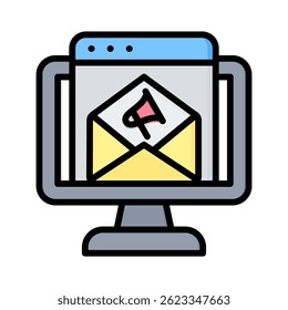 Elemento de icono de marketing por correo electrónico para diseño