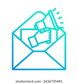 Elemento de icono de marketing de correo electrónico para diseño