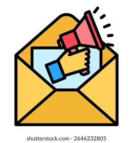 Elemento de icono de marketing de correo electrónico para diseño