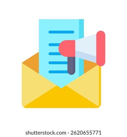 Email Marketing Icon Flat Vector Illustration