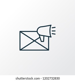 E-mail marketing icon line symbol. Premium quality isolated advertisement element in trendy style.