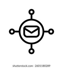 Email marketing Icon, Line Vector graphics