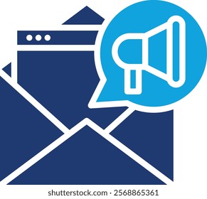 Email Marketing Icon Mixed Vector Illustration