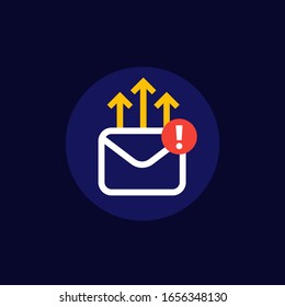 email marketing icon on dark