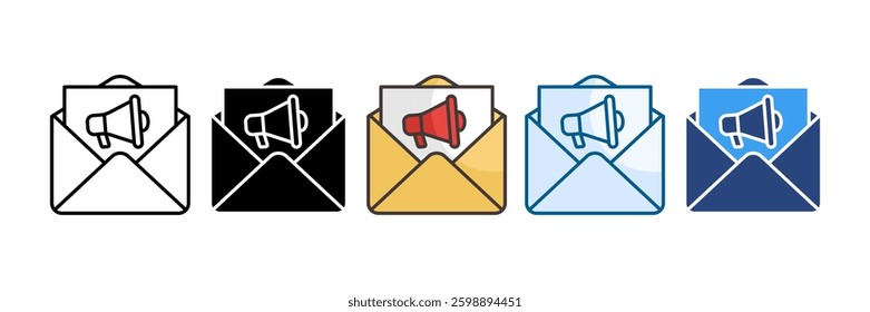 Email Marketing Icon Set Multiple Style Collection