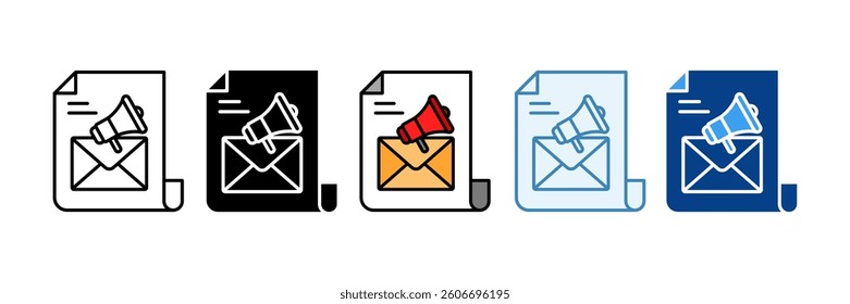 Email Marketing Icon Set Multiple Style Collection