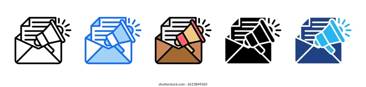 Email Marketing Icon Set Multiple Style Collection