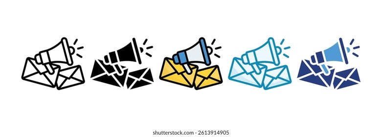 Email Marketing Icon Set Multiple Style Collection