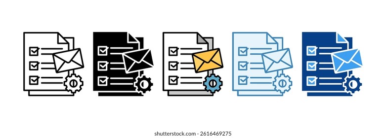 Email Marketing Icon Set Multiple Style Collection