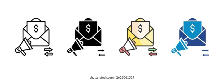Email Marketing Icon Set Multiple Style Collection