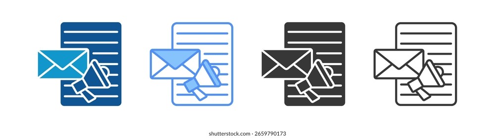 Email Marketing Icon Set Multiple Style Collection