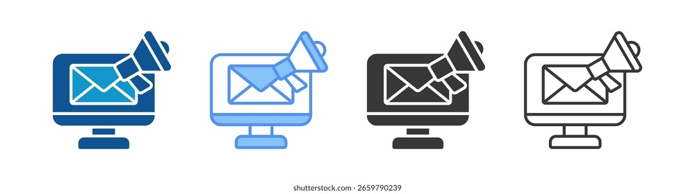 Email Marketing Icon Set Multiple Style Collection