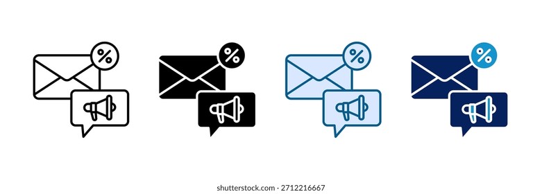 Email Marketing Icon Set Multiple Style Collection