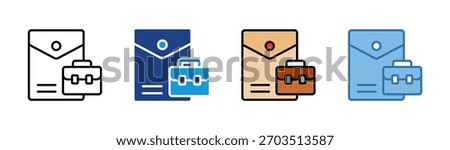 Email Marketing icon set multiple style collection
