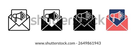 Email Marketing icon sheet multiple style collection