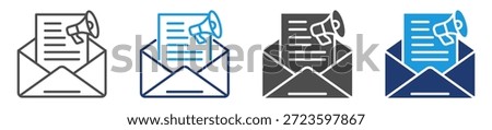 email marketing icon sheet multiple style