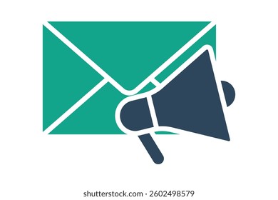 Email marketing icon. solid icon style. icon related to digital marketing. business elements vector illustration
