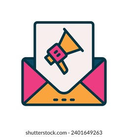 email marketing icon. vector filled color icon for your website, mobile, presentation, and logo design.