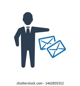 Email marketing icon. vector graphics