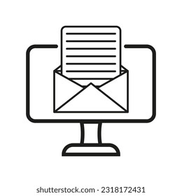 Email marketing icon. Vector illustration. stock image.