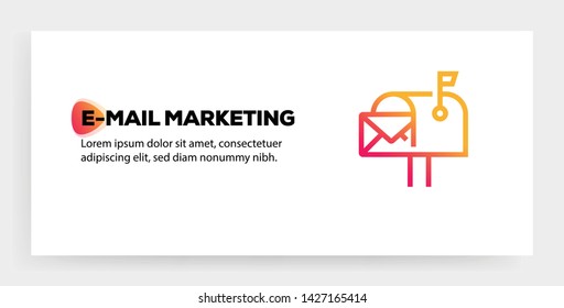 E-MAIL MARKETING AND ILLUSTRATION ICON CONCEPT