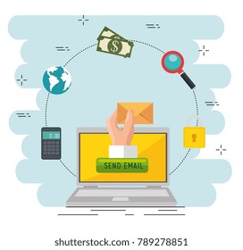 email marketing internet advertising concept 