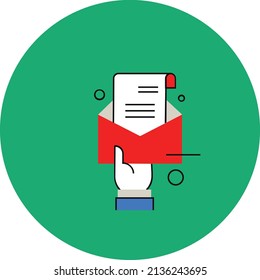 Email Marketing Isolated Vector which can be easily modified or edit