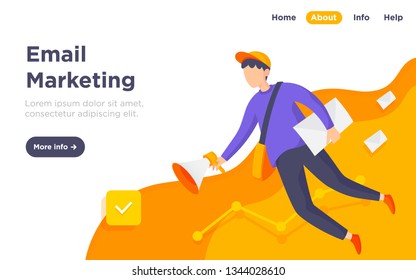 Email marketing landing page illustration