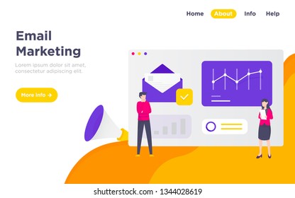 Email marketing landing page illustration