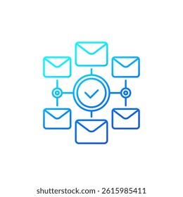 email marketing line icon on white