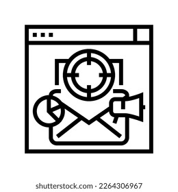 email marketing line icon vector. email marketing sign. isolated contour symbol black illustration