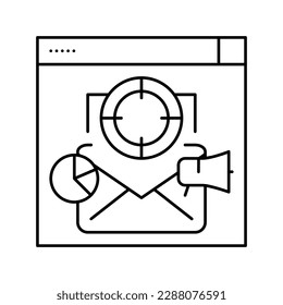 email marketing line icon vector. email marketing sign. isolated contour symbol black illustration