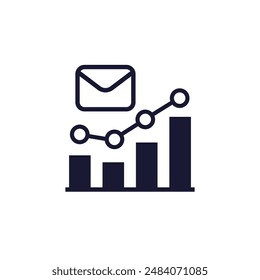 E-Mail-Marketing-Metrik-Symbol, Vektorgrafik