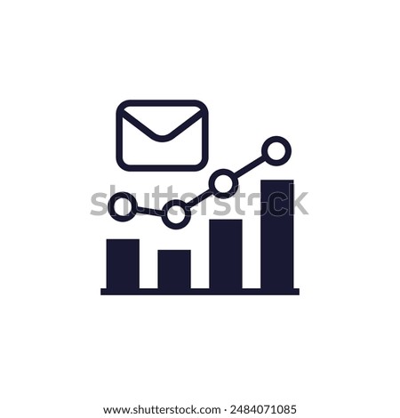 email marketing metrics icon, vector